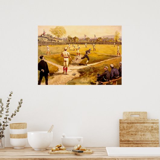 honkbalspel poster (Keuken)