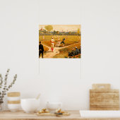  honkbalspel poster (Keuken)