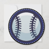 HONKBALSPEL Sport Kids Verjaardagsfeest Ronde Kaart (Achterkant)