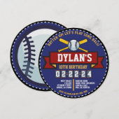 HONKBALSPEL Sport Kids Verjaardagsfeest Ronde Kaart (Voorkant / Achterkant)