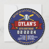 HONKBALSPEL Sport Kids Verjaardagsfeest Ronde Kaart (Voorkant)