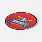 HONKBALSPEL Sport Kids Verjaardagsfeest Ronde Papieren Bordje (Gekanteld)