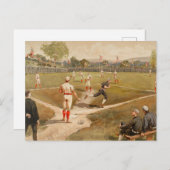  honkbalspel van 1800 briefkaart (Voorkant / Achterkant)