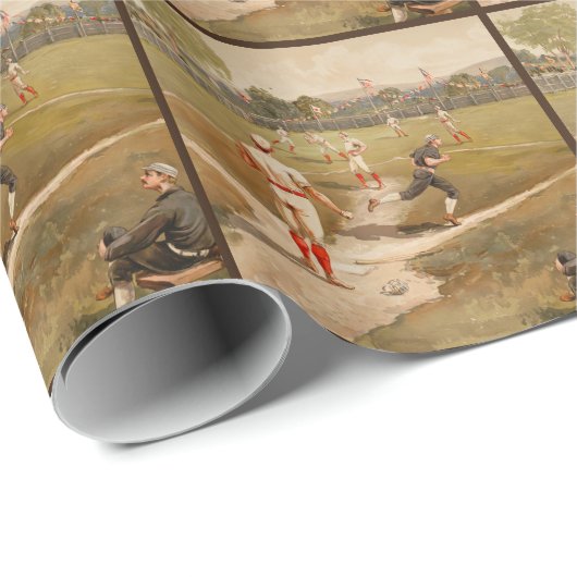  honkbalspel van 1800 cadeaupapier (Rol Hoek)