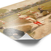  honkbalspel van 1800 foto afdruk (Hoek)