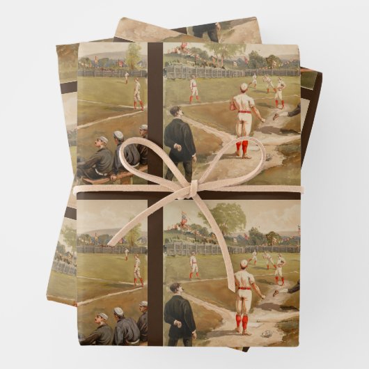  honkbalspel van 1800 inpakpapier vel (In situ)