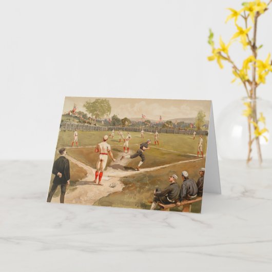  honkbalspel van 1800 kaart (Gele Bloem)