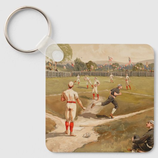  honkbalspel van 1800 sleutelhanger (Voorkant)