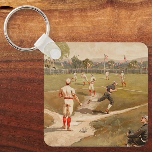 honkbalspel van 1800 sleutelhanger (Voorkant)