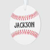 Honkbalspeler Aangepaste naam Gepersonaliseerde Ke Ornament (voorkant)