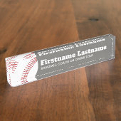 Honkbalspeler Coach of Leraar - Moderne Tekening Naambordje (Zijkant)