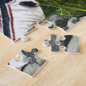 honkbalspeler die een bal vangt legpuzzel (Zijkant)