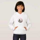  honkbalspeler Girl's Pullover Hoodie (Voorkant volledig)