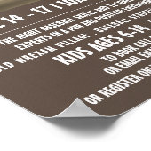  honkbalspeler, honkbalkamp Adverteren Poster (Hoek)