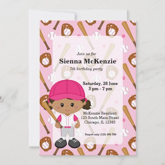 honkbalspeler kaart (Voorkant)