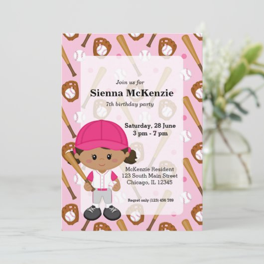 honkbalspeler kaart (Staand voorkant)