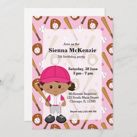 honkbalspeler kaart (Voorkant / Achterkant)