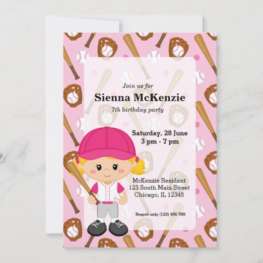 honkbalspeler kaart (Voorkant)