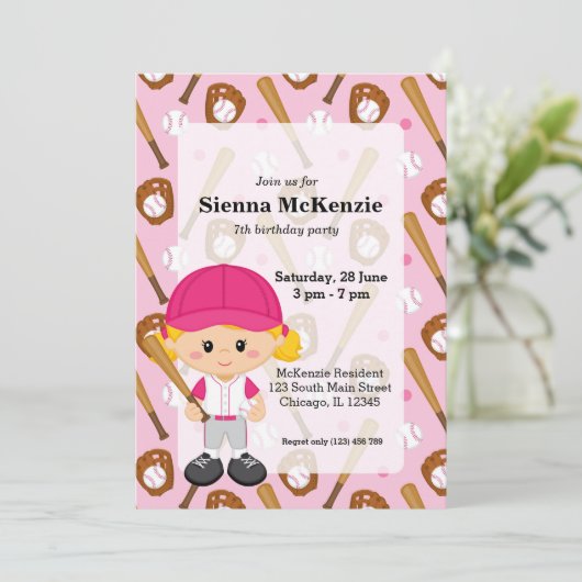 honkbalspeler kaart (Staand voorkant)