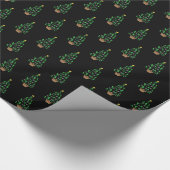 Honkbalspeler Kerstboom Cadeaupapier (Hoek)