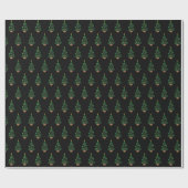 Honkbalspeler Kerstboom Cadeaupapier (Vlak)