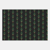 Honkbalspeler Kerstboom Inpakpapier Vel (Voorkant 2)