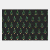Honkbalspeler Kerstboom Inpakpapier Vel (Voorkant)