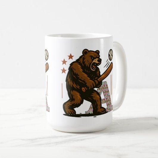 honkbalspeler koffiemok (Voorkant rechts)