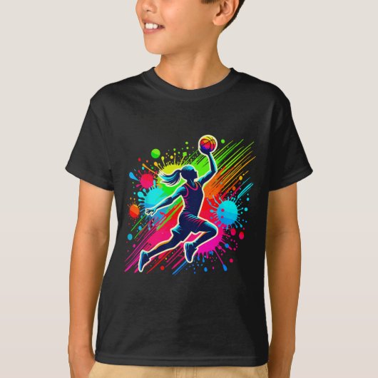 Honkbalspeler Meisje T-shirt (Voorkant)