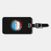 Honkbalspeler Mentaliteit - Rood Wit Blauw Bagagelabel (Voorkant horizontaal)