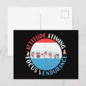 Honkbalspeler Mentaliteit - Rood Wit Blauw Briefkaart (Voorkant / Achterkant)