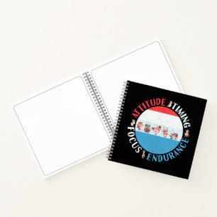 Honkbalspeler Mentaliteit - Rood Wit Blauw Notitieboek
