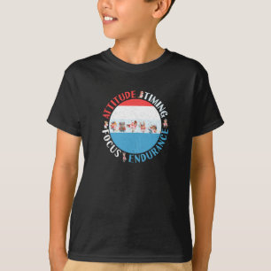 Honkbalspeler Mentaliteit - Rood Wit Blauw T-shirt