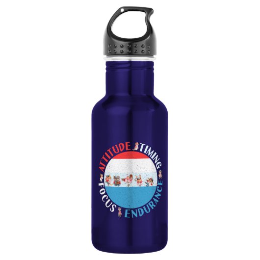 Honkbalspeler Mentaliteit - Rood Wit Blauw Waterfles (Voorkant)
