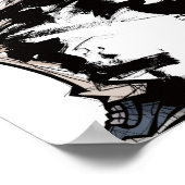 Honkbalspeler met knuppel, zijdelings uitzicht poster (Hoek)