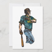 honkbalspeler retro sportkunstwerk kaart (Voorkant)