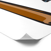  honkbalspeler retro sportkunstwerk poster (Hoek)