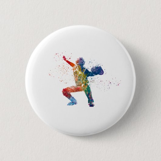 honkbalspeler ronde button 5,7 cm (Voorkant)