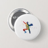 honkbalspeler ronde button 5,7 cm (Voorkant /achterkant)