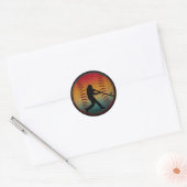  honkbalspeler ronde sticker (Envelop)