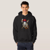Honkbalspeler Schaap Lam Werper Vanger Honkbal Hoodie (Voorkant volledig)