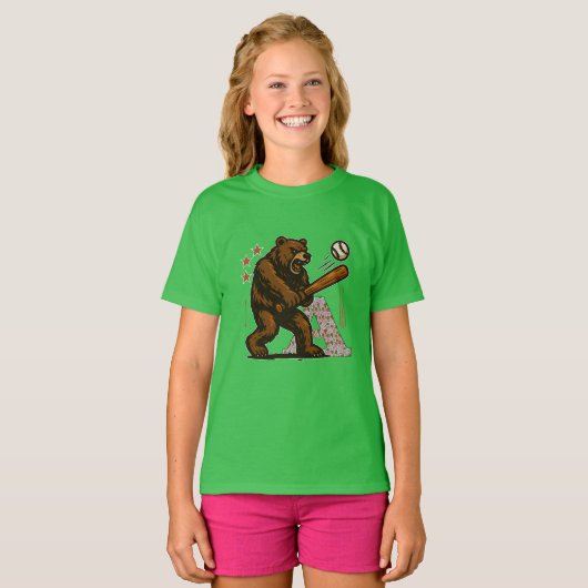 honkbalspeler t-shirt (Voorkant volledig)