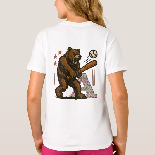 honkbalspeler t-shirt (Achterkant)