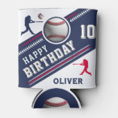 Honkbalspeler Thema Verjaardagsfeest Blikjeskoeler (Voorkant)