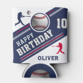 Honkbalspeler Thema Verjaardagsfeest Blikjeskoeler (Achterkant)