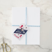 Honkbalspeler Thema Verjaardagsfeest Cadeaulabel (Met Touw)