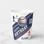 Honkbalspeler Thema Verjaardagsfeest Papieren Bekers (Achterkant)