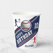Honkbalspeler Thema Verjaardagsfeest Papieren Bekers (Voorkant)