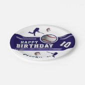 Honkbalspeler Thema Verjaardagsfeest Papieren Bordje (Gekanteld)