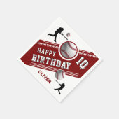 Honkbalspeler Thema Verjaardagsfeest Servet (Hoek)